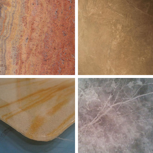 Vetro laminato con marmo